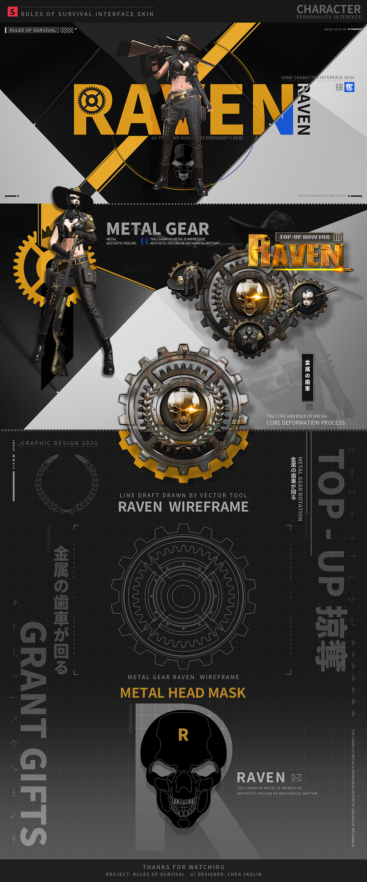 《rules of survival》海外版角色UI界面皮肤设计集