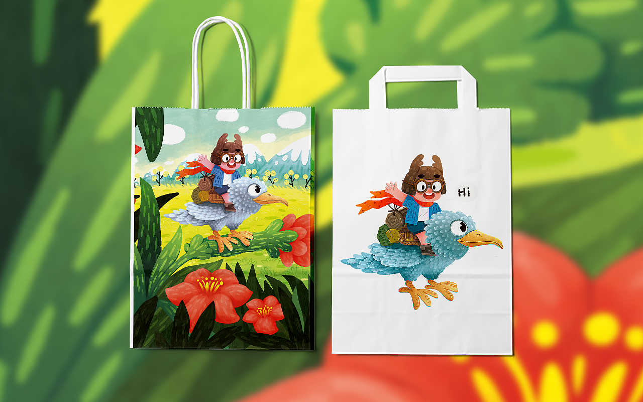 儿童插画<花丛历险记>