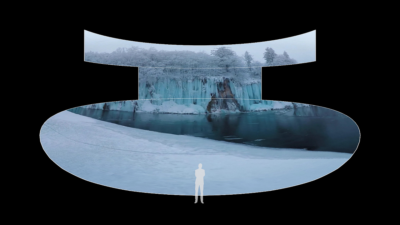 异形幕案例三折幕四折幕l幕弧幕沙盘cave空间沉浸式展