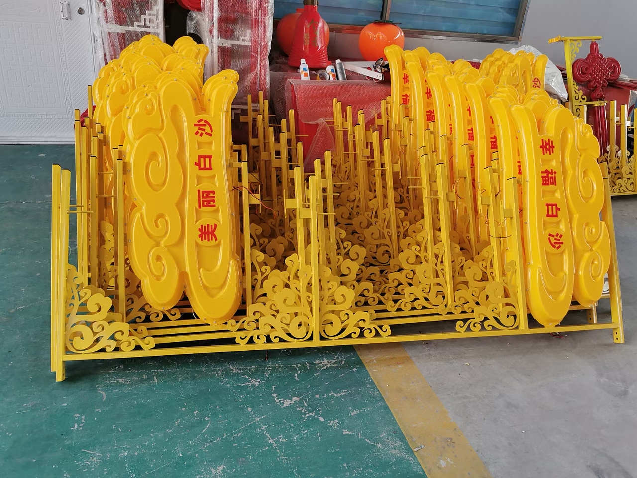 扬州世博光电厂家路灯杆发光灯笼祥云之架3米灯笼王