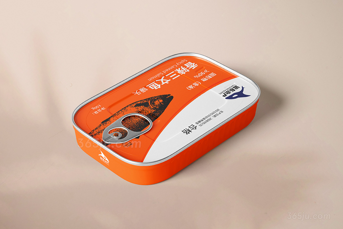 水产罐头包装设计三文鱼罐头包装设计