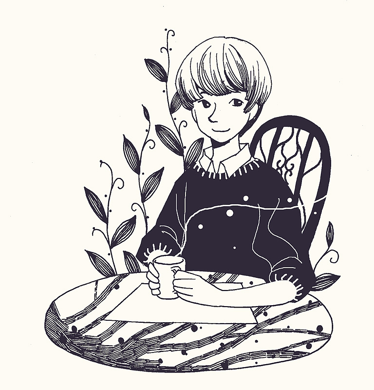 儿童黑白小插图2