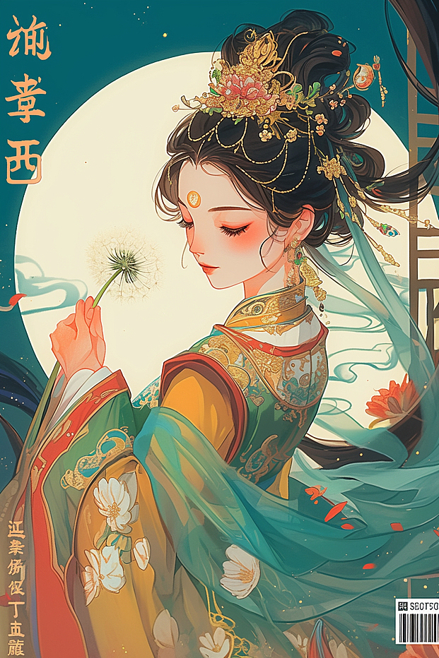 古风扁平矢量插画（图ZMzY1MDkwNTEy） - AI作品 - 站酷设计师芊蝶原创素材 - 站酷ZCOOL