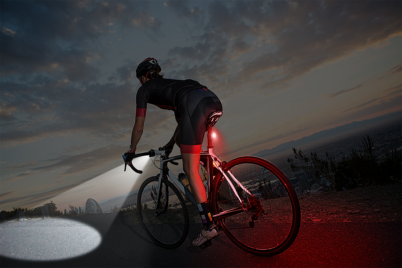 新品自行车尾灯红蓝光双色COB骑行尾灯骑行LED长条尾灯夜骑警示灯-阿里巴巴