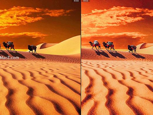 沙漠戈壁摄影橙色调色处理lr预设