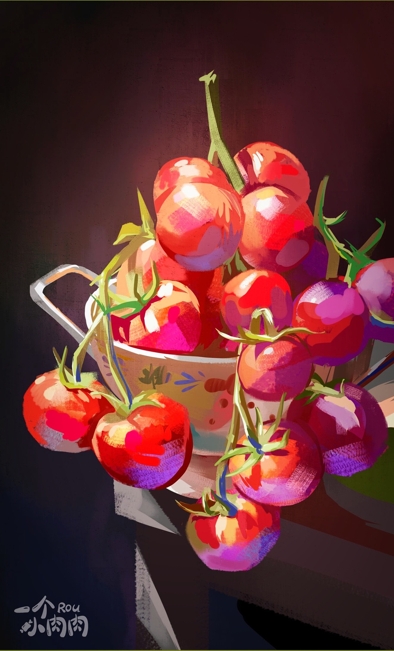 阳光下的番茄|插画|创作习作|一个小肉肉 - 原创作品 - 站酷 (zcool)