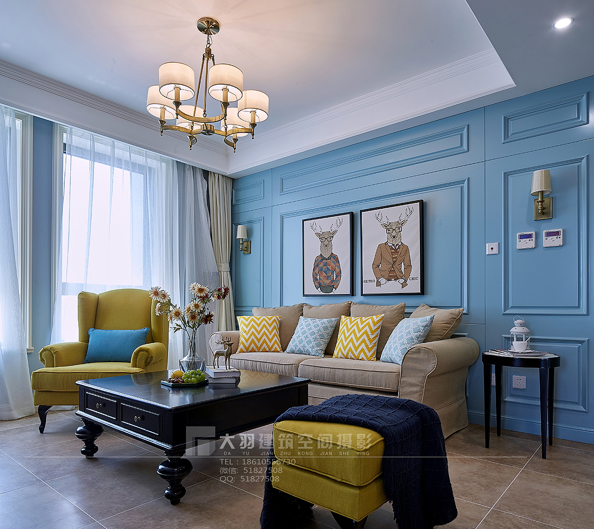 天津美式家居设计实景拍摄（图ZMTk5NjM3Mjg0） - 环境/建筑摄影 - 站酷设计师北京大羽空间摄影原创素材 - 站酷ZCOOL