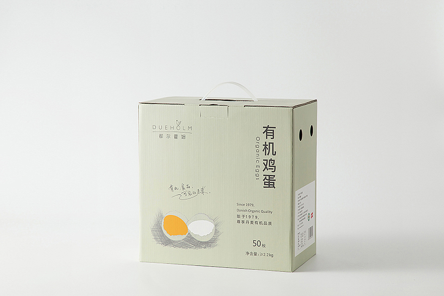 【DUEHOLM/都尔霍姆】有机鸡蛋，白底图静物产品拍摄