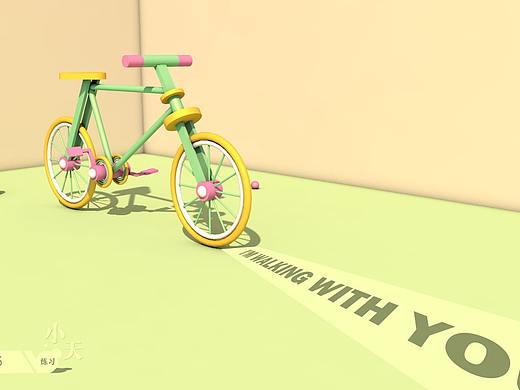 C4D練習(xí)作品-自行車（臨?。▊€(gè)人主頁(yè)-ZMzU0NTQzMTY=） - 其他三維 - 站酷設(shè)計(jì)師永不止步的攀登者原創(chuàng)素材 - 站酷ZCOOL