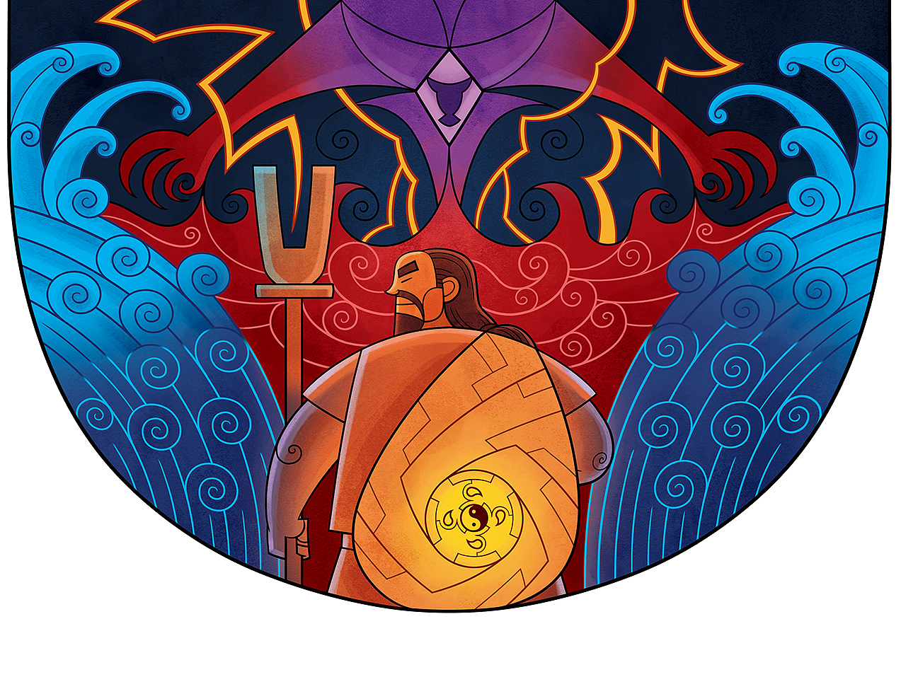 绘本《大禹治水》（图ZMjU2MzE5Nzgw） - 绘本 - 站酷设计师机器人61号原创素材 - 站酷ZCOOL