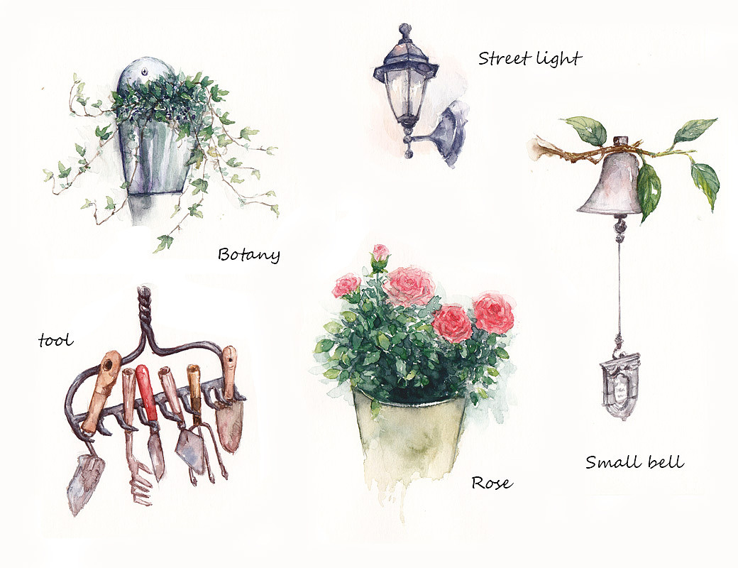 各种花卉，甜点（图ZMTIzNzE5OTY4） - 商业插画 - 站酷设计师花花酱O原创素材 - 站酷ZCOOL