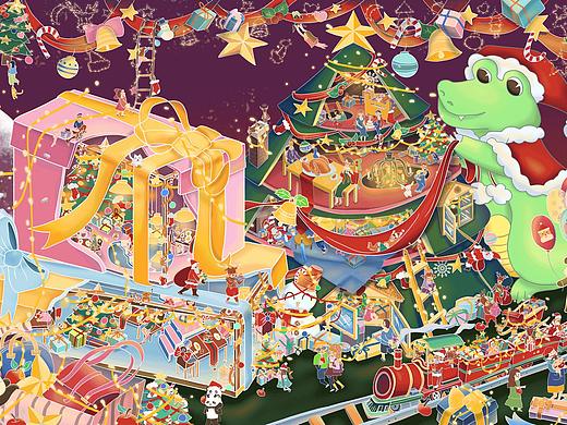 圣诞插画（个人主页-ZNDkzNDQxNDA=） - 商业插画 - 站酷设计师罗罗flora原创素材 - 站酷ZCOOL