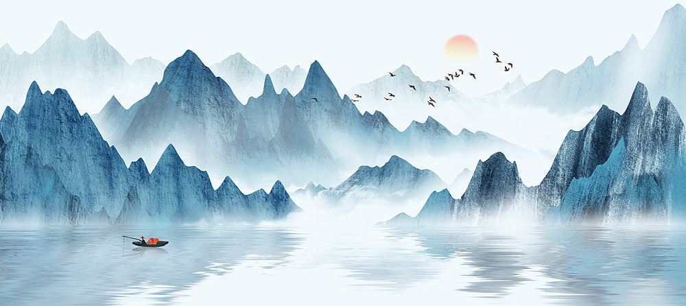 2022新山水（图ZMjc2NTU0ODk2） - 生活用品 - 站酷设计师新中式纱画图库原创素材 - 站酷ZCOOL