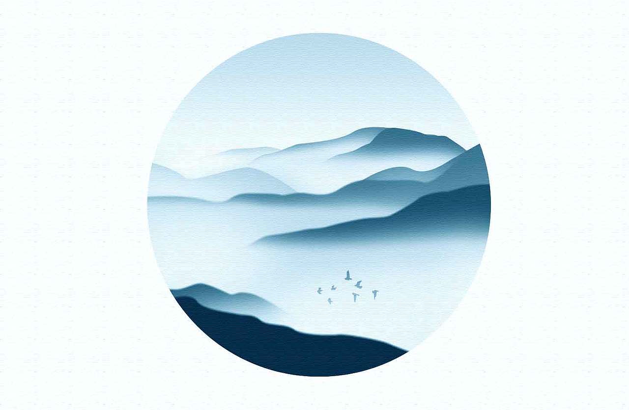 日常练习系列之插画_中国山水画