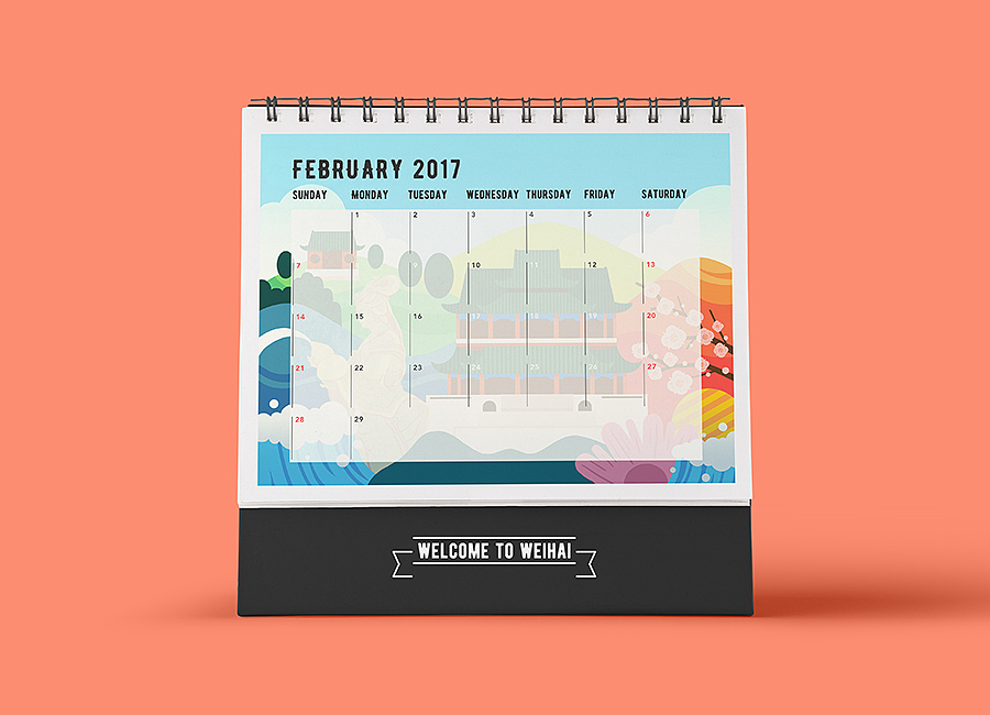 《威海旅游主题插画》（图ZOTQ4MzM3ODQ=） - 商业插画 - 站酷设计师林P酱原创素材 - 站酷ZCOOL