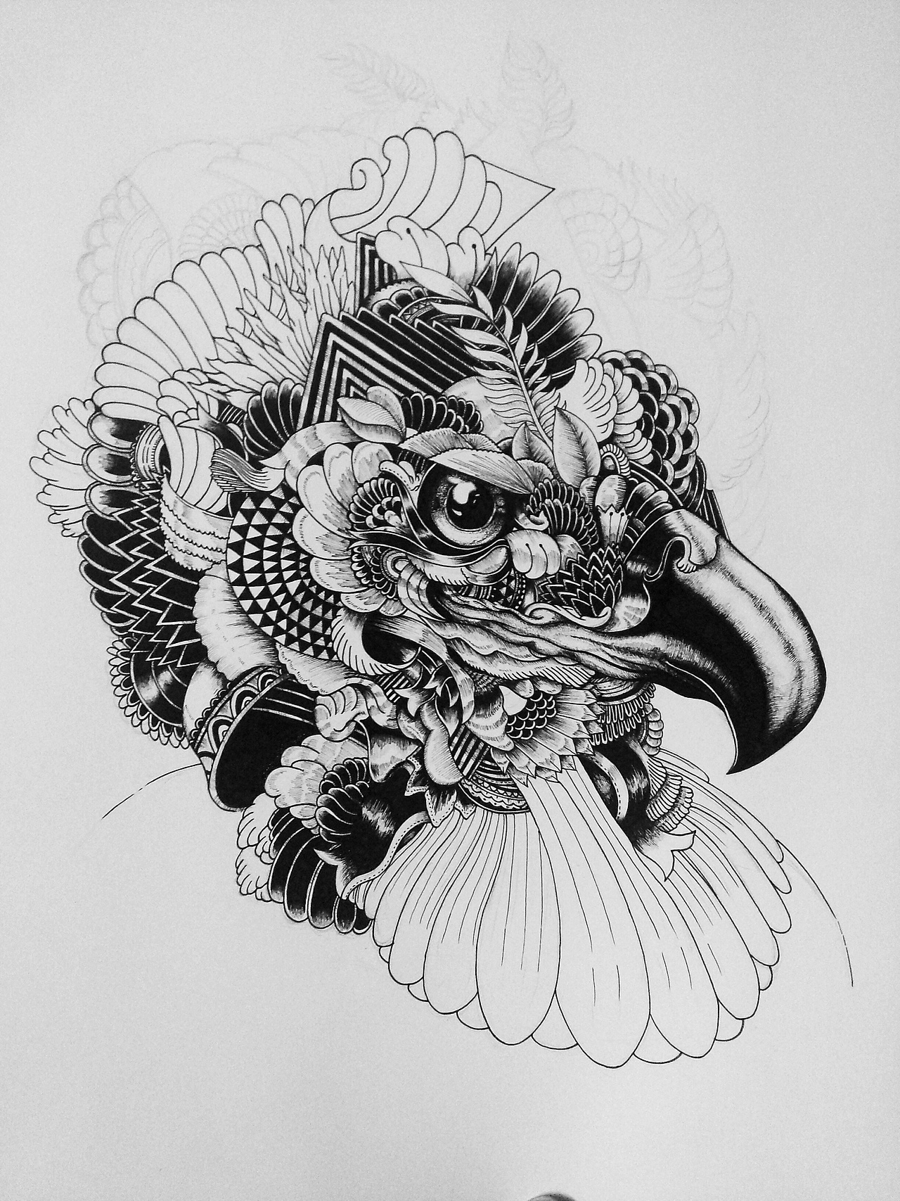 针管笔 黑白 手绘动物 第三弹 {临摹}