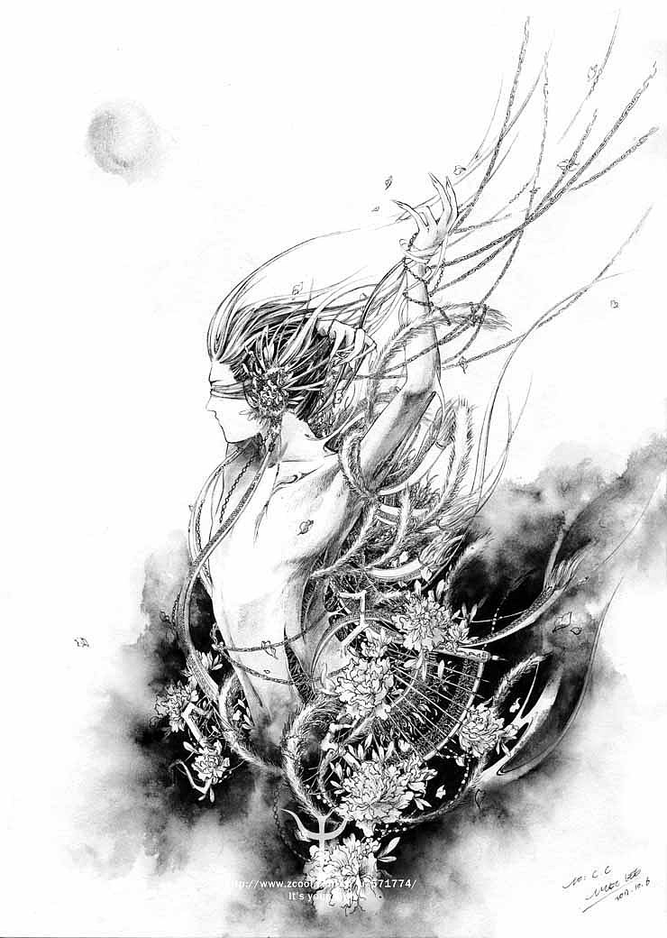 山鬼缚灵,陀罗葬心···
枯风不绝,唯香随影···<br>