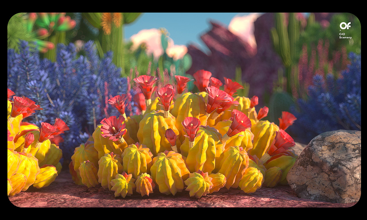 心生向往×C4D风景场景（图ZMjY0MzI4Mjc2） - 场景 - 站酷设计师OOOOO峰原创素材 - 站酷ZCOOL