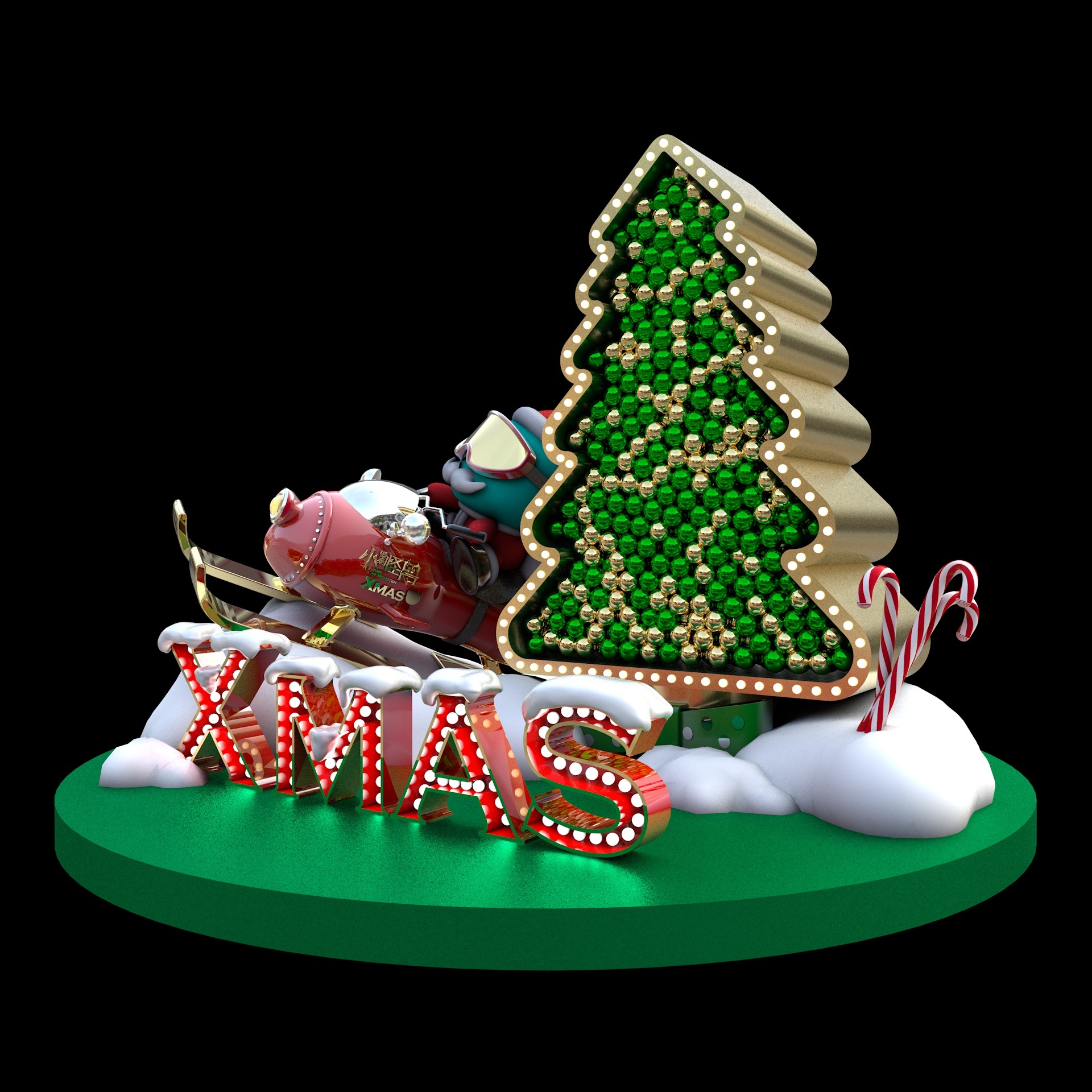 2017年圣诞美陈|三维|场景|dmfox - 原创作品 - 站酷 (zcool)