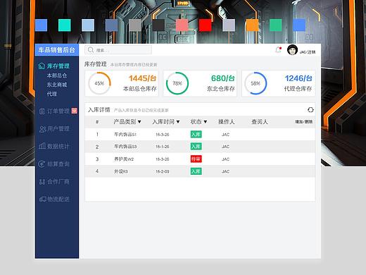 车品销售后台（个人主页-ZMjg2NTg0NzY=） - 软件界面 - 站酷设计师weijieart原创素材 - 站酷ZCOOL