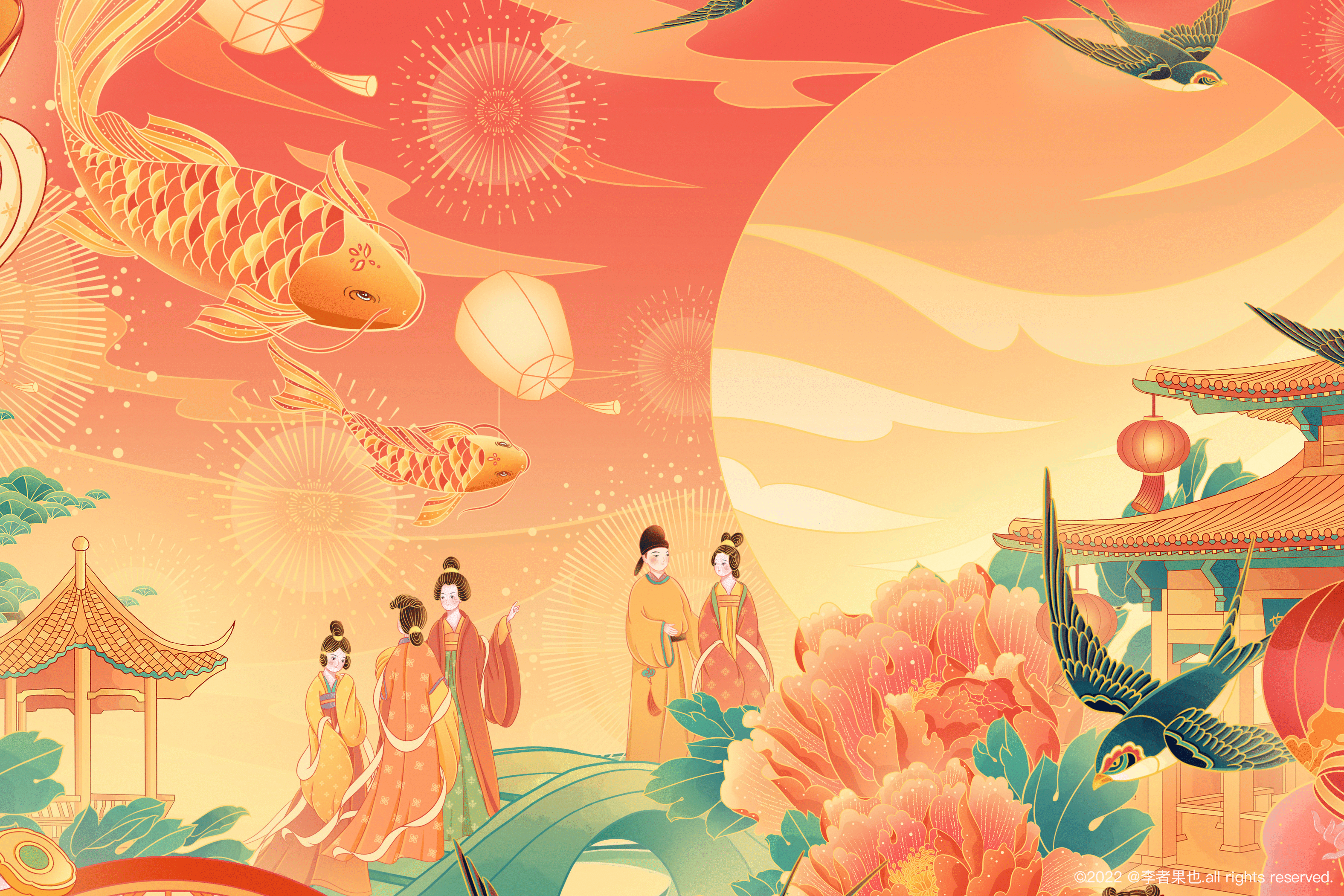 福虎迎春-新年贺图（图ZMjg0ODA3OTEy） - 商业插画 - 站酷设计师李者果也原创素材 - 站酷ZCOOL