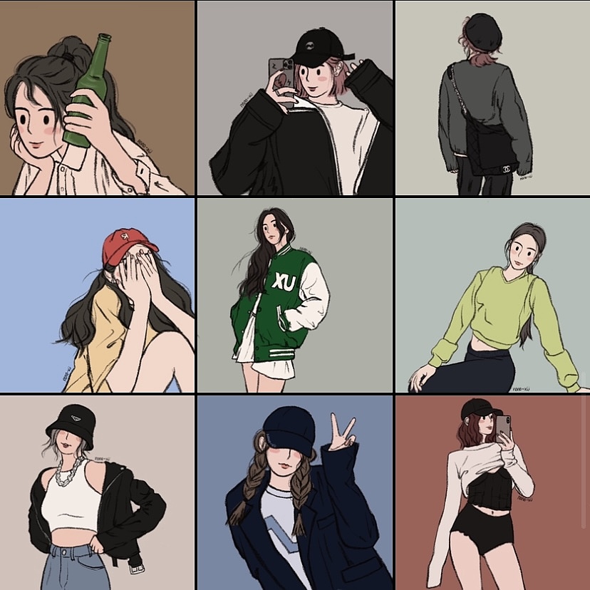 手绘头像/集合1（图ZMzAxMjk5ODY0） - 创作习作 - 站酷设计师nonoxu原创素材 - 站酷ZCOOL