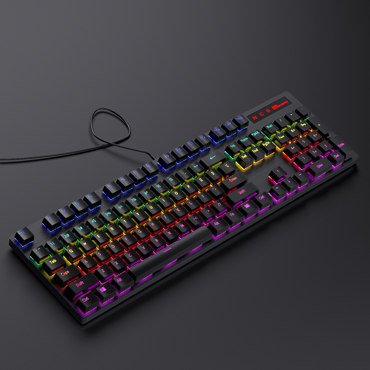 镭射机械键盘c4d建模rs渲染练习作品