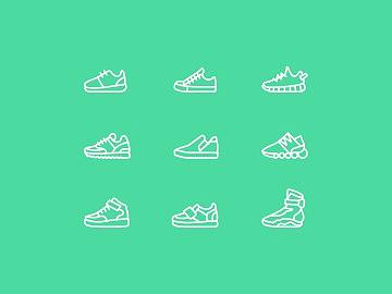 9 Sneaker Icons 临摹