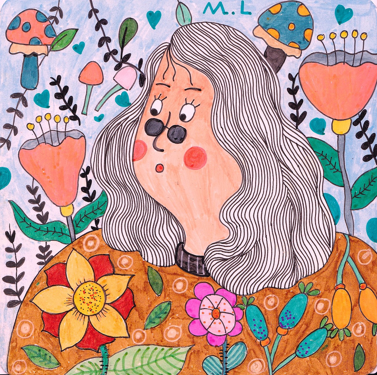 一张卡片画，原创。