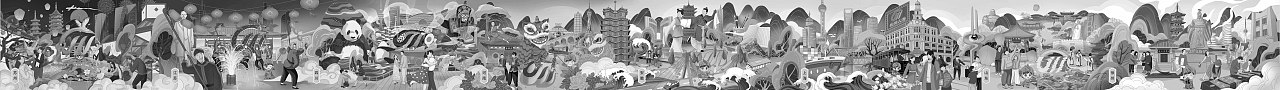 春节城市国潮长卷（图ZMjg1NzUzMjQw） - 商业插画 - 站酷设计师卷大饼原创素材 - 站酷ZCOOL