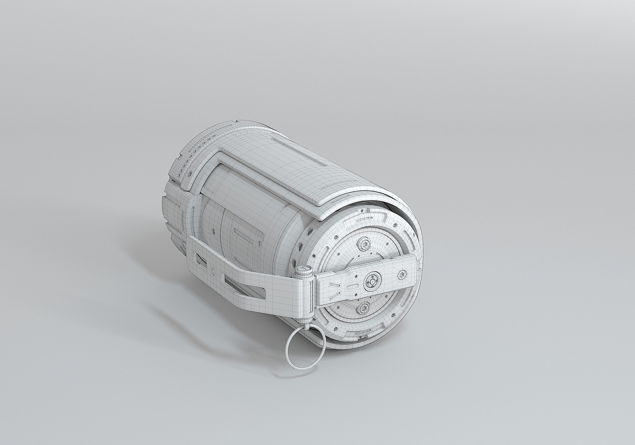 科幻概念武器设计—手雷 渲染