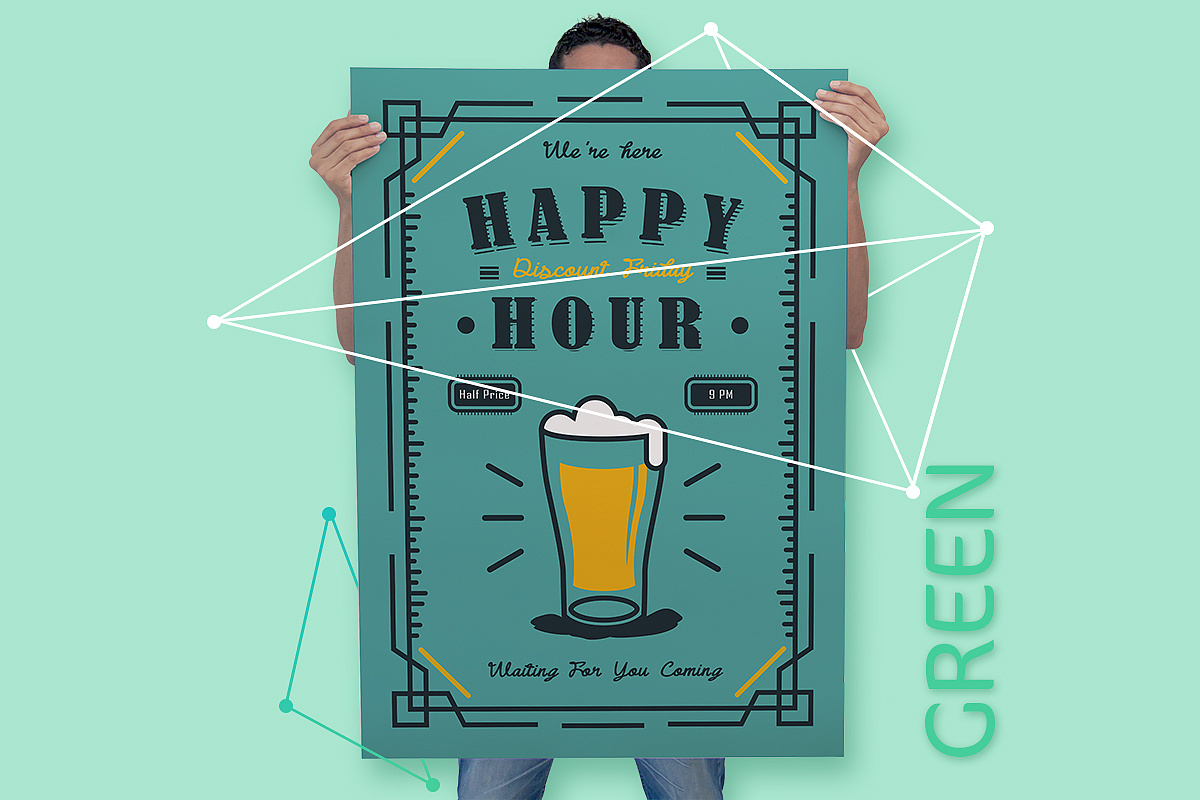 happy hour poster 宣传海报 练习