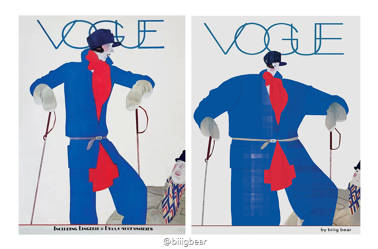 vogue封面临摹（图ZMzk0ODQ5NjA=） - 商业插画 - 站酷设计师biiig_bear原创素材 - 站酷ZCOOL