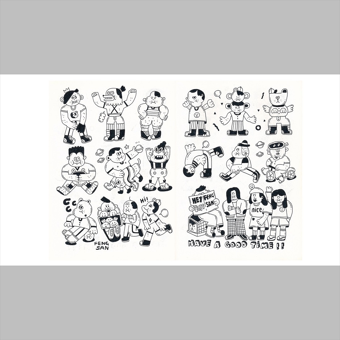 扫描一波图～（图ZOTMzOTIzMDQ=） - 新锐潮流插画 - 站酷设计师疯三FENGSAN原创素材 - 站酷ZCOOL