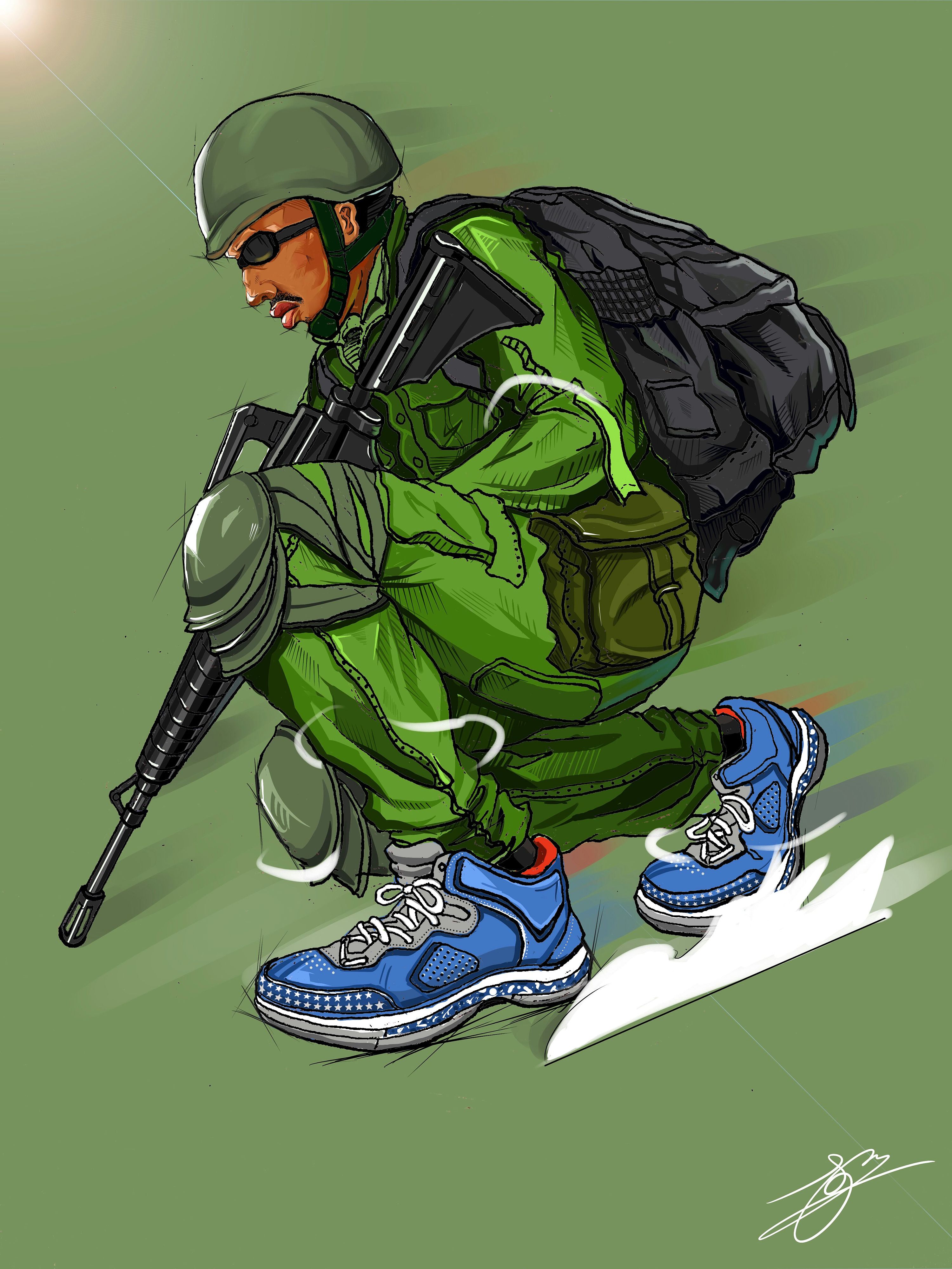 李宁韦德之道老兵插画