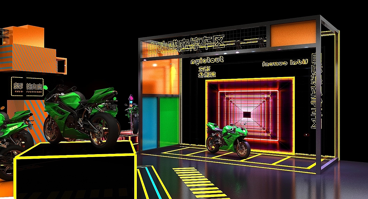 路演活动炫酷风设计作品效果图