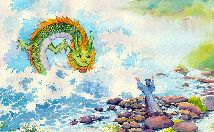 水彩插画故事 龙 （已出版）（图ZODk4ODE4ODQ=） - 绘画 - 站酷设计师影可洛夫斯基原创素材 - 站酷ZCOOL