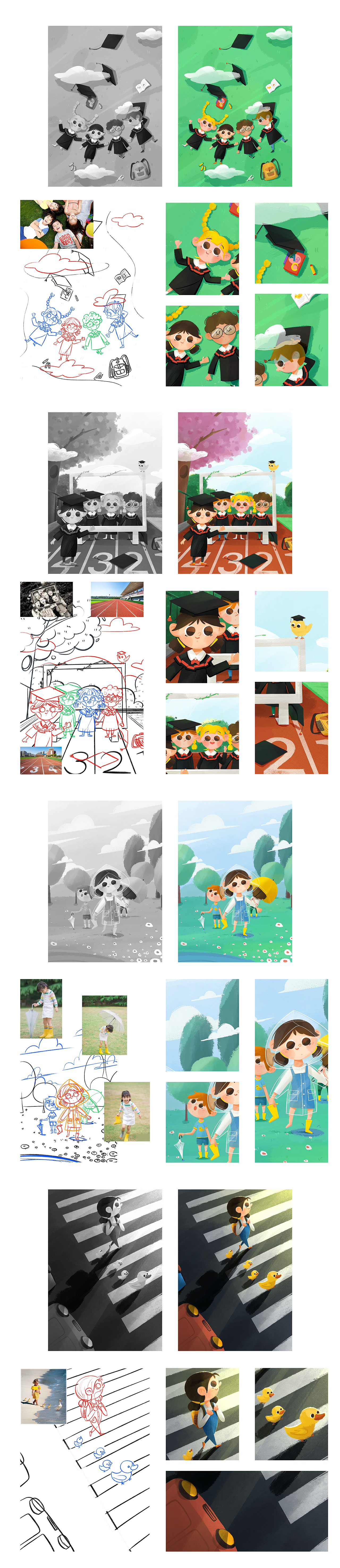 一些关于童年的小故事（图ZMjg3NDU5MDIw） - 儿童插画 - 站酷设计师弯弯Rowan原创素材 - 站酷ZCOOL