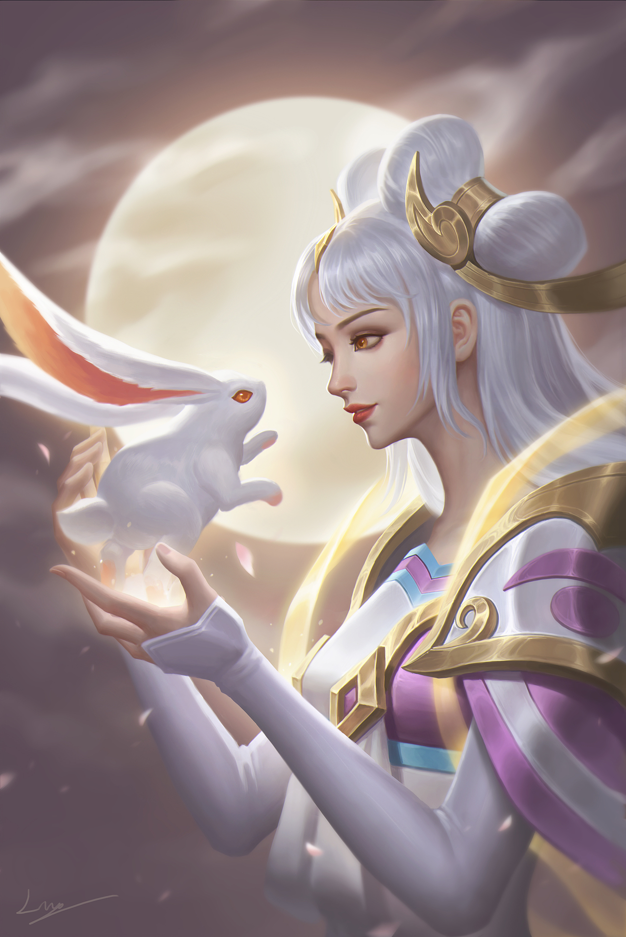 王者荣耀-嫦娥（图ZMTc2NTAxNzA0） - 创作习作 - 站酷设计师罗知文_爱画画原创素材 - 站酷ZCOOL