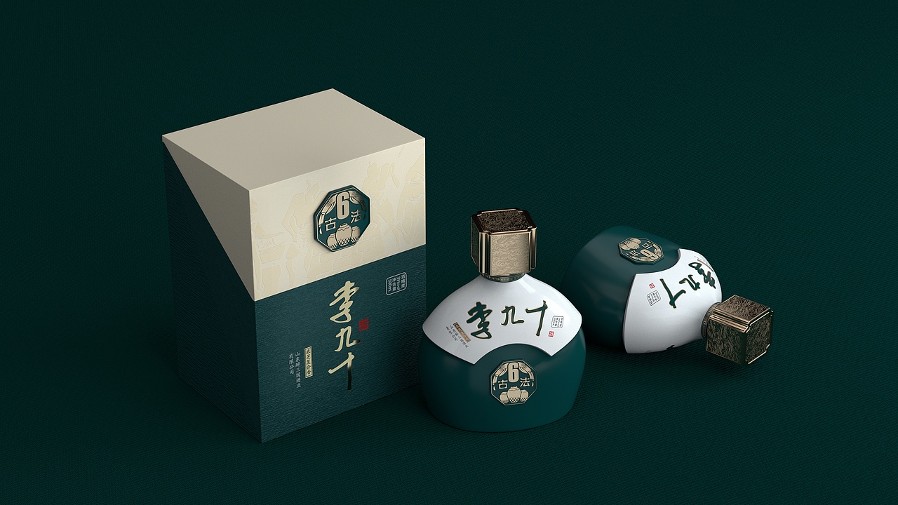 山东醉三国酒业【李九十-古法】白酒包装酒瓶包装设计