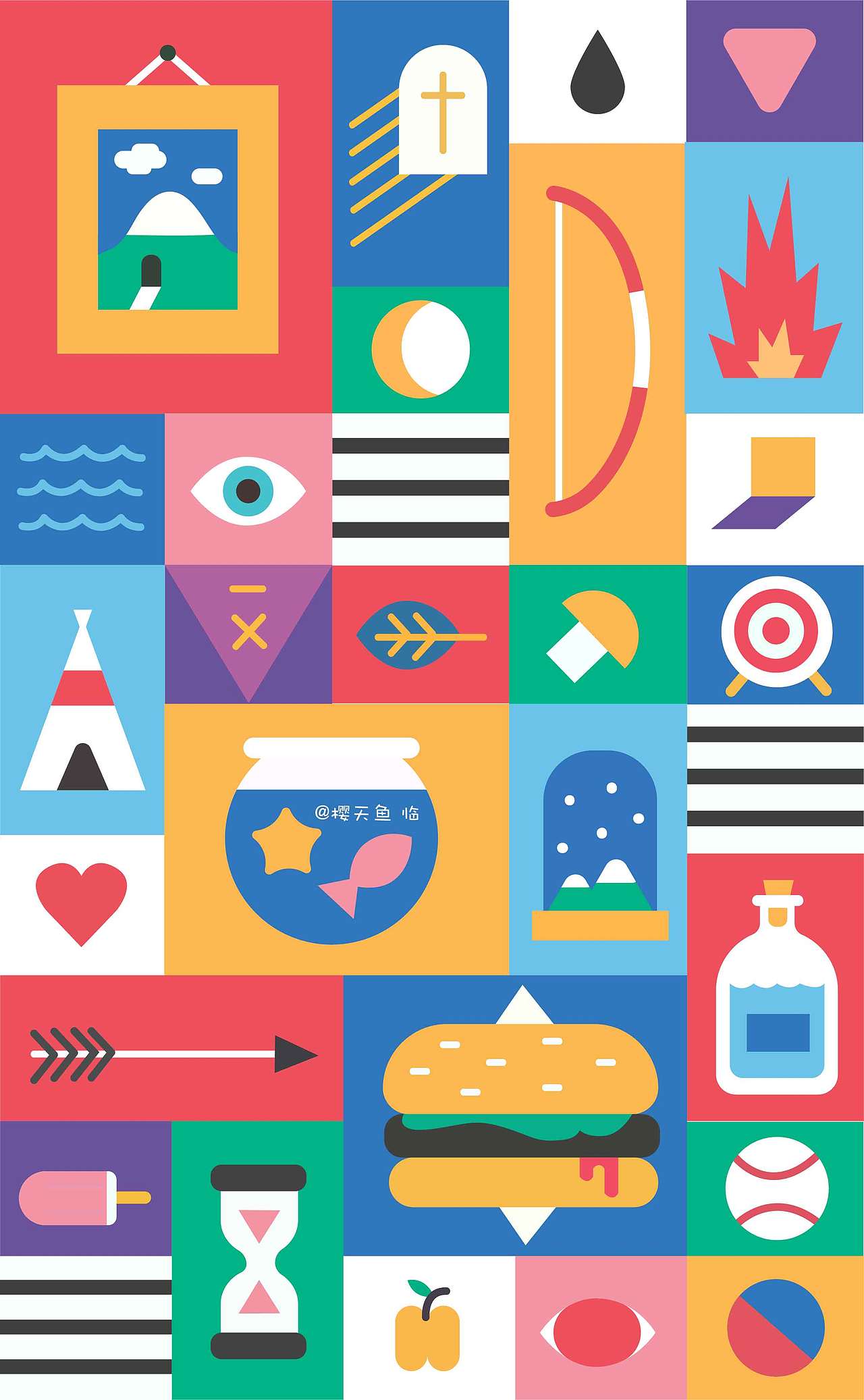 插画练习:几何图形