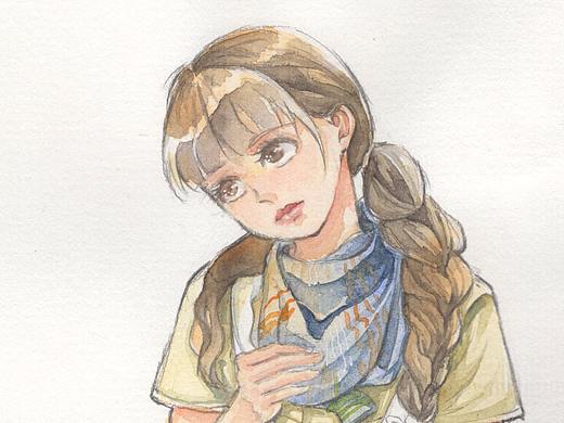 水彩 女孩