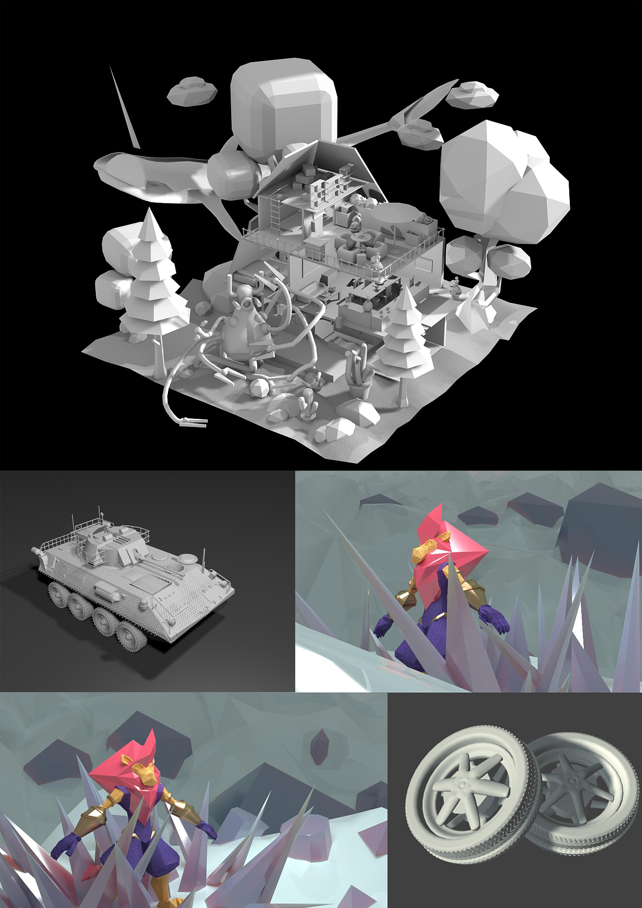 3d建模练习合集|三维|人物/生物|蒙达利安 - 原创作品 - 站酷 (zcool)