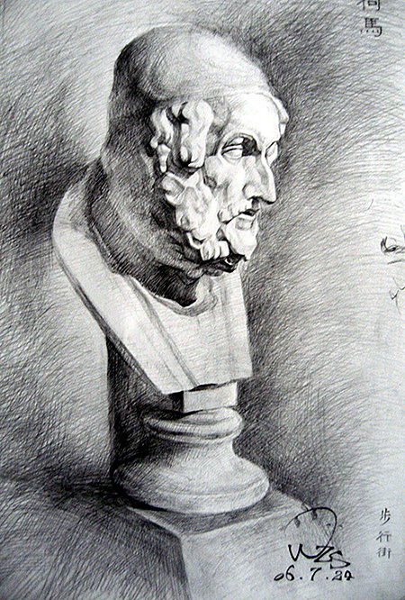 石膏头像-荷马 - 原创作品 - 站酷(zcool)