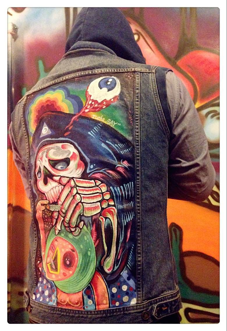 【SAY】手绘DIY牛仔服过过程和经验分享（图ZMTQ1NjU3OTY=） - 新锐潮流插画 - 站酷设计师saycr原创素材 - 站酷ZCOOL