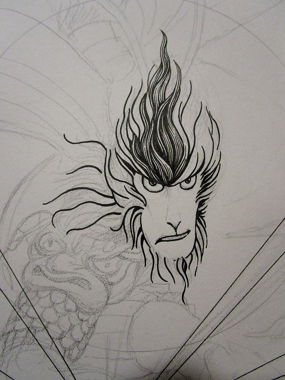 大圣归来手绘封面过程详解