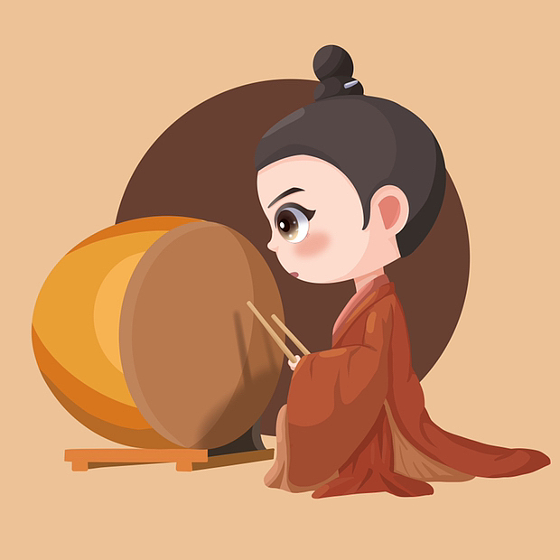 《渎上七贤》（图ZMzI5NTg2Mzgw） - 商业插画 - 站酷设计师南郭小姐guo原创素材 - 站酷ZCOOL
