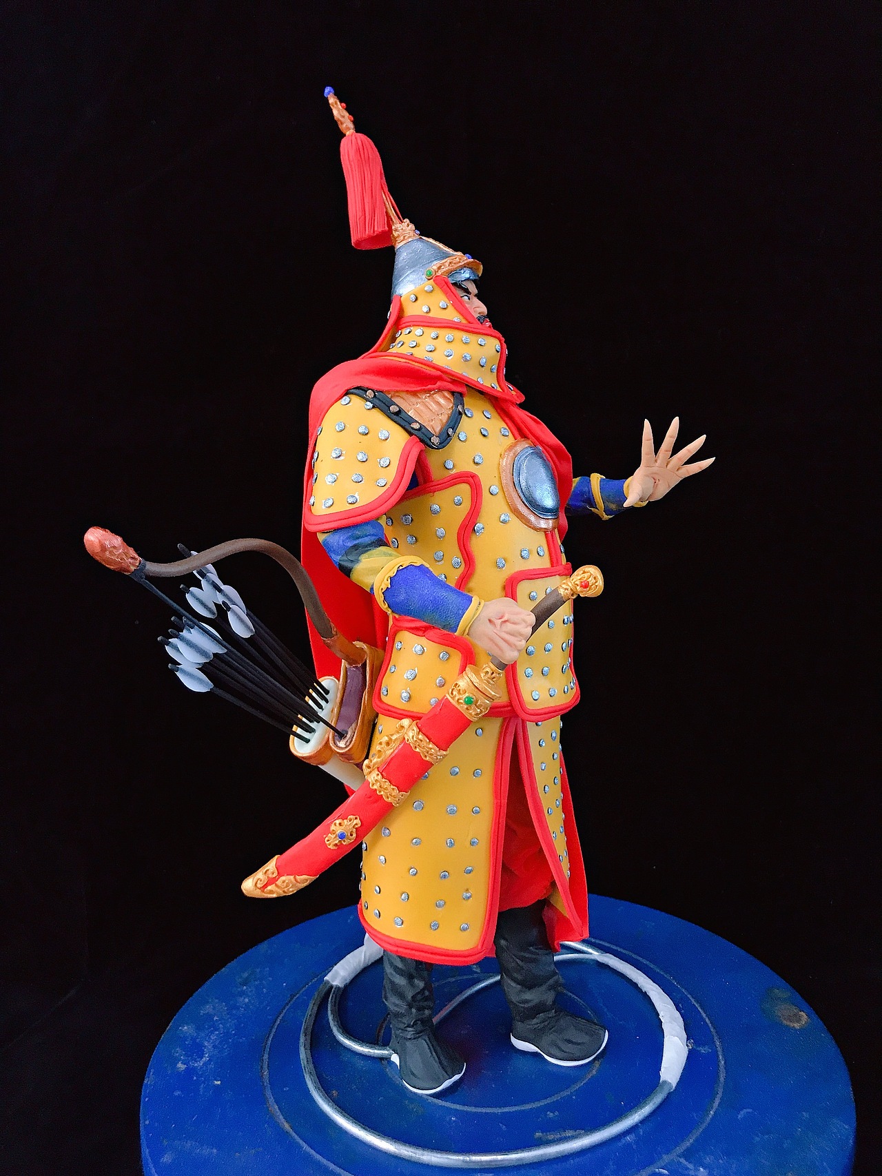 康健面塑作品《萨布素将军》