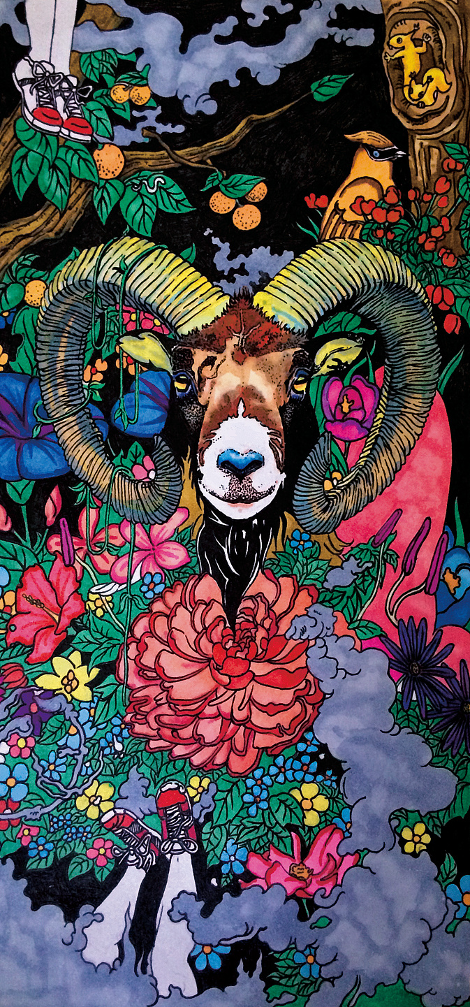 十二生肖----羊|插画|新锐潮流插画|猛犸曼尼 - 原创作品 - 站酷