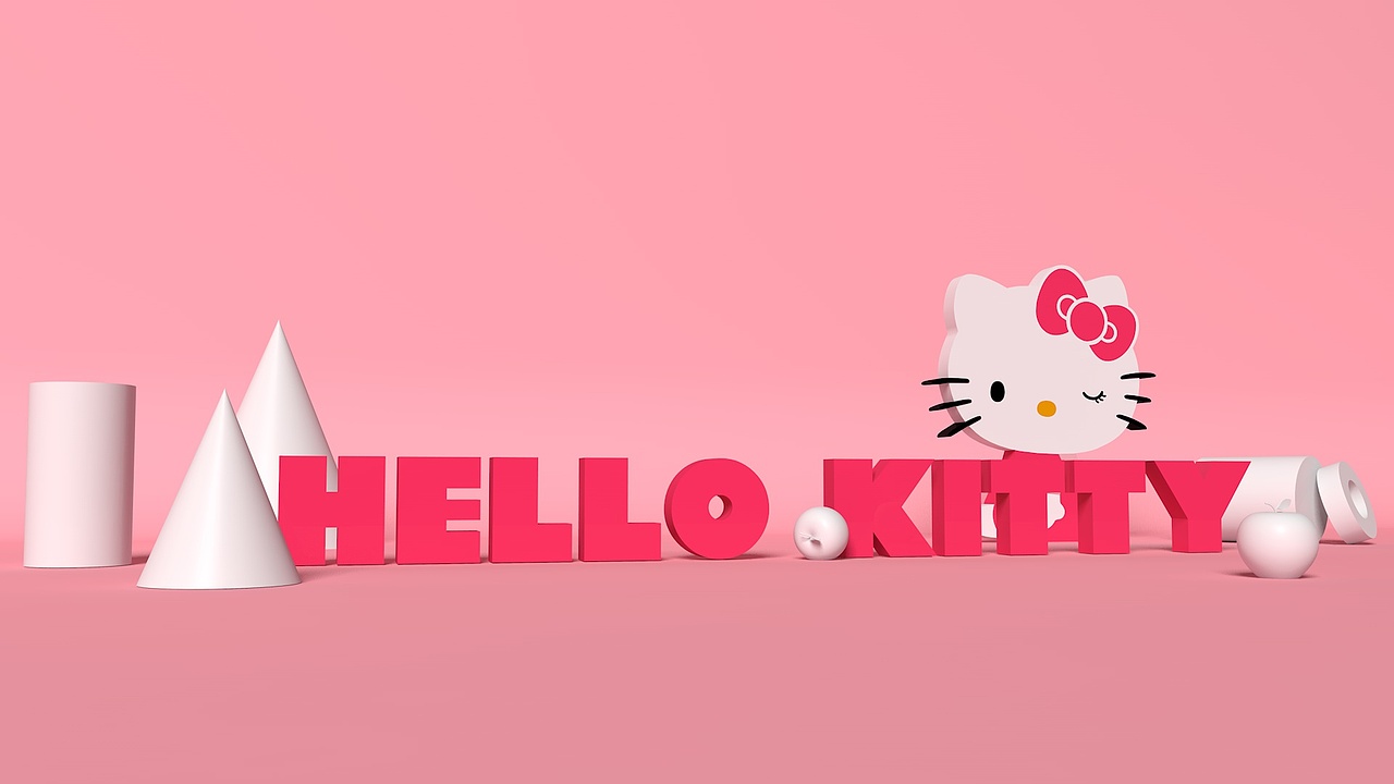c4d练习--hello kitty